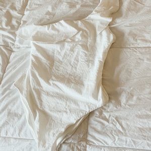 Zara one shoulder one-piece bathing suit.